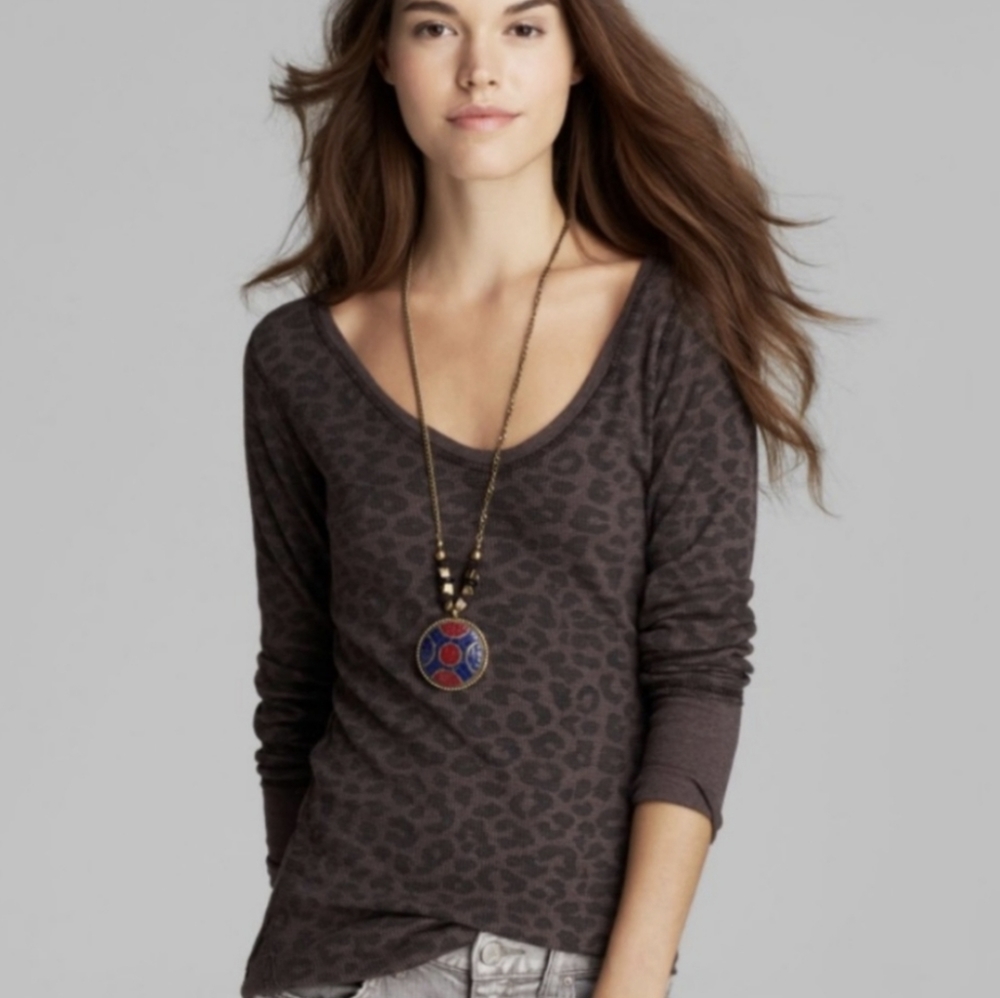 Free People | We the Free Desperate Leopard Top XS